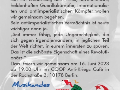 Berlin: 95. Geburtstag Che Guevara