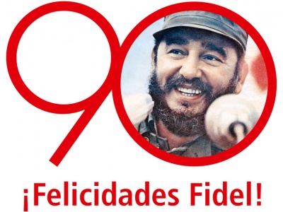 Berlin: Fidel zum 90. Geburtstag!