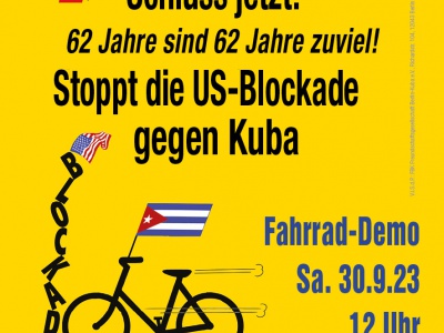 Berlin: Fahrraddemo gegen die US-Blockade