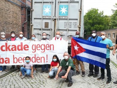 Wieder ein Container der Solidarität, der die US-Blockade durchbrechen wird!