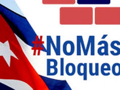 Die Blockade tötet! Schluss damit! Grafik: ACN, Kuba