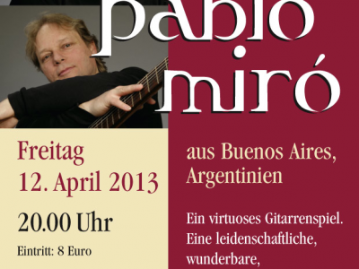 Bielefeld: Konzert mit Pablo Miró (ARG)