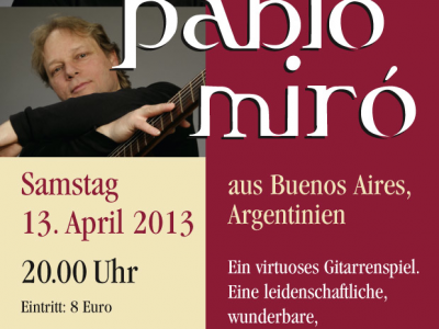 Gütersloh: Konzert mit Pablo Miró (ARG)