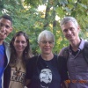 Jorgito mit Ehefrau Dania und Freund, Dolmetscher und Dokumentarfilmer Tobias Kriele (v.l.) zusammen mit einer Freundin der Solibewegung. 