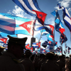 Wehende kubanische Fahnen. Foto: Prensa Latina